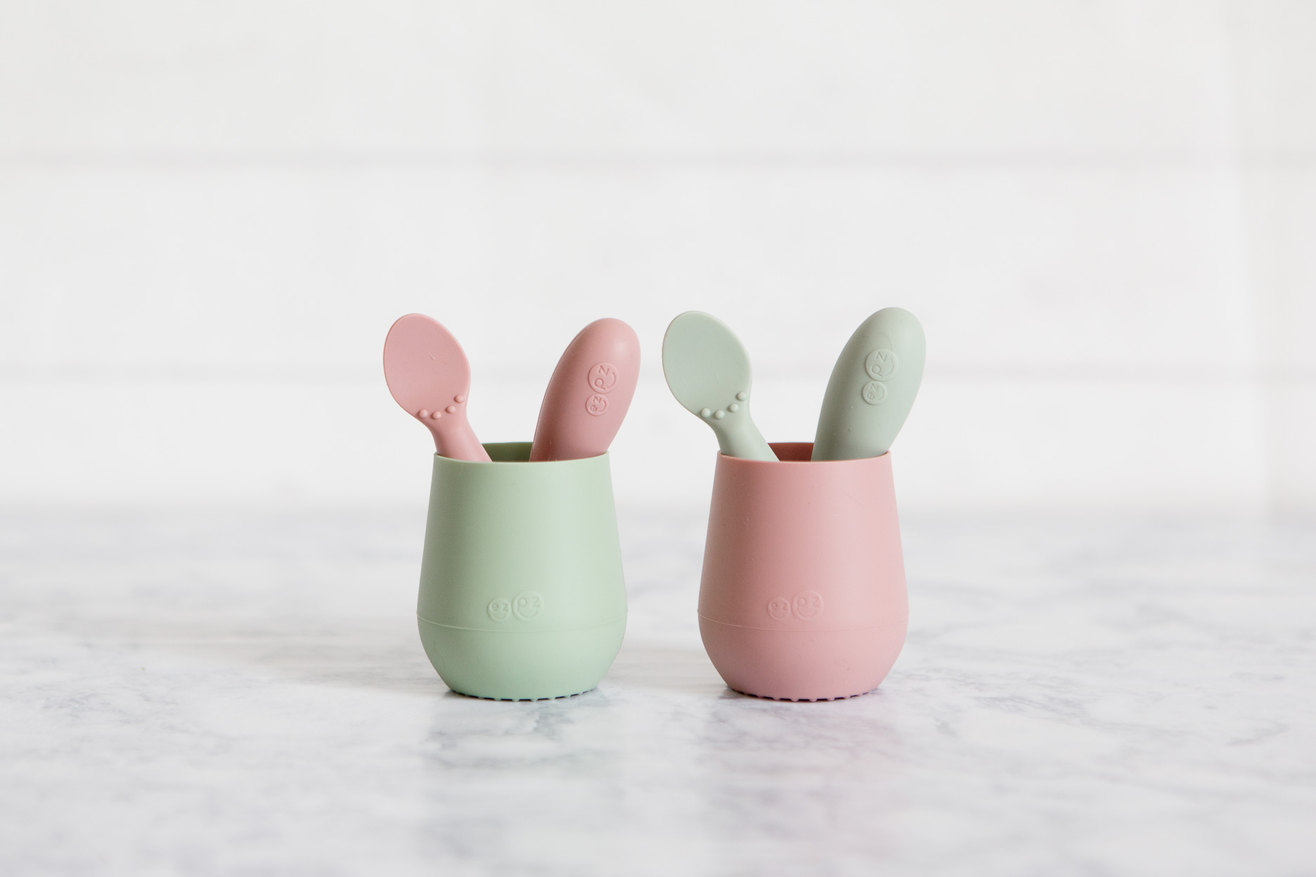 EZPZ Tiny Spoon Lifestyle Blush Zelena